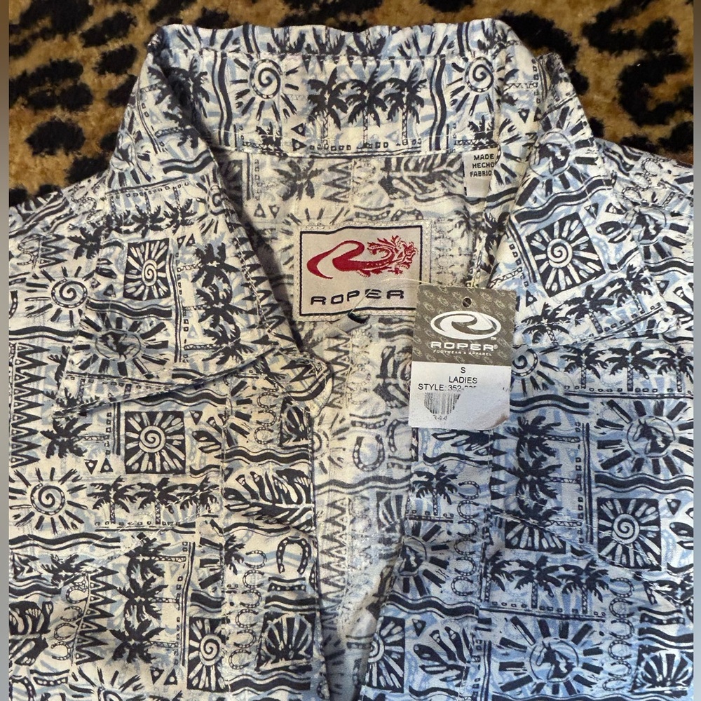 NWT Roper Sleevless Horseshoe Horse Detail Cowgirl Western Shirt Size S - Picture 8 of 11